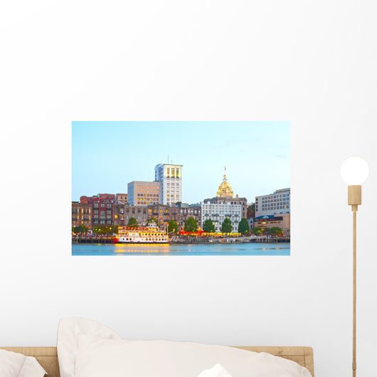 Savannah Georgia Usa Skyline Wall Decal