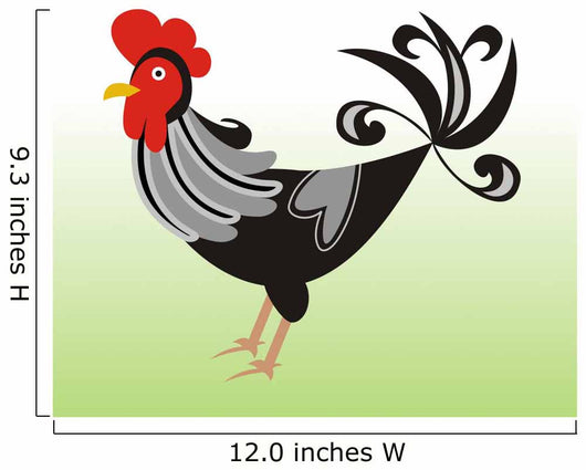 Rooster Illustration Wall Decal