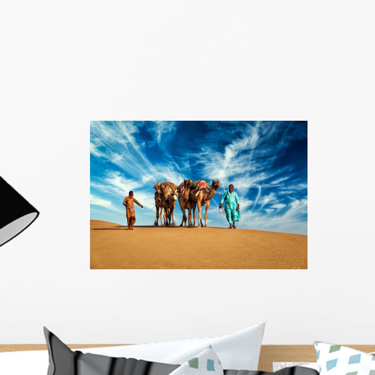 Two Cameleers Camel Drivers Wall Decal
