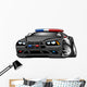 Police Muscle Car Cartoon Wall Decal