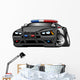 Police Muscle Car Cartoon Wall Decal