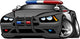 Police Muscle Car Cartoon Wall Decal
