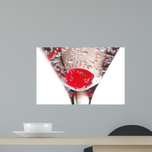 Martini with Cherry Wall Decal
