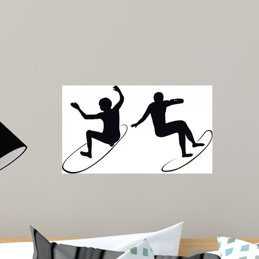 Surfing Man Wall Decal