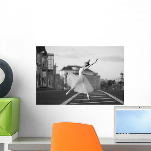 Ballerina Dancing Moscow Morning Wall Decal