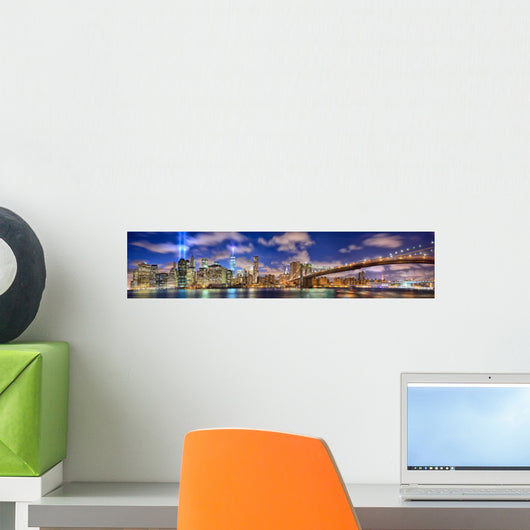 Manhattan Panorama Memory September Wall Decal Panoramic Wall Decal