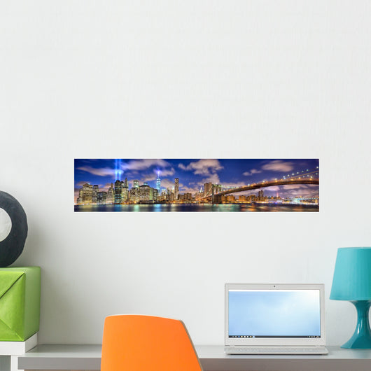 Manhattan Panorama Memory September Wall Decal Panoramic Wall Decal