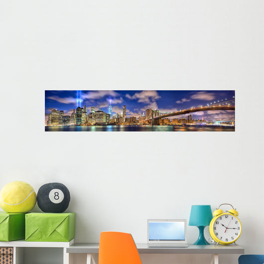 Manhattan Panorama Memory September Wall Decal Panoramic Wall Decal