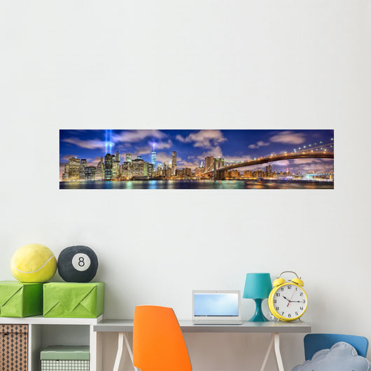Manhattan Panorama Memory September Wall Decal Panoramic Wall Decal