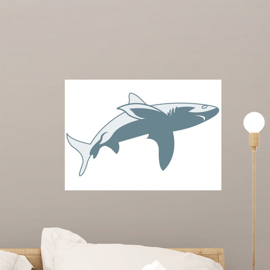 Shark Illustration Wall Decal