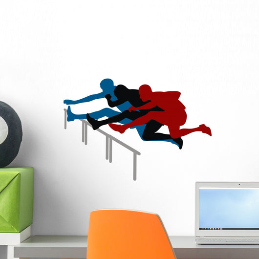 Abstract Vector Illustration Hurdle Wall Decal
