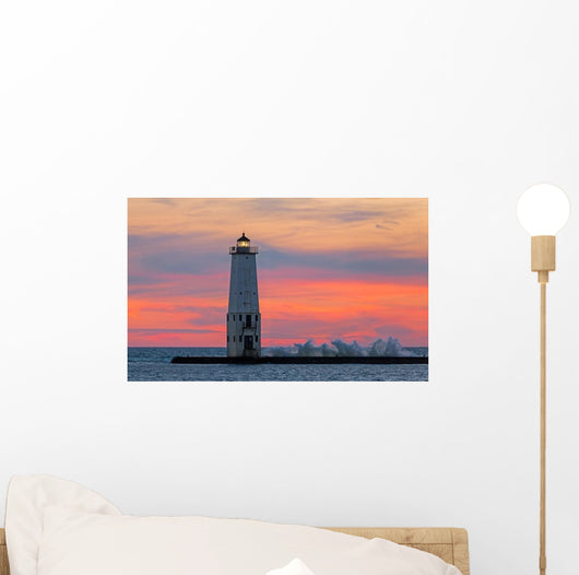 Frankfort Lighthouse Sundown Wall Decal