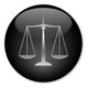 Scales Justice Button Silver Wall Decal
