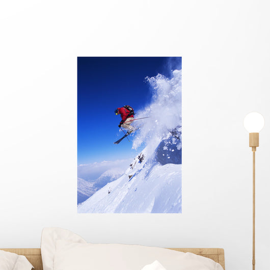 Skier Jumping Wall Decal