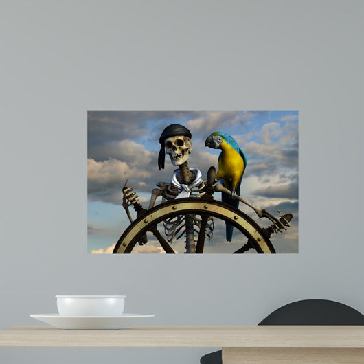 Skeleton Pirate Wall Decal