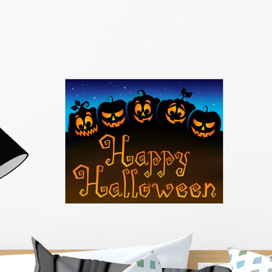 Happy Halloween Pumpkin Patch Wall Decal
