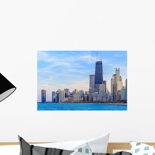 Dusk Downtown Chicago Skyline Wall Decal