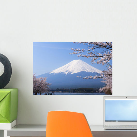 Cherry Blossoms Mount Fuji Wall Decal