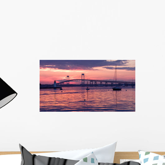 Light House and Bridge Wall Decal