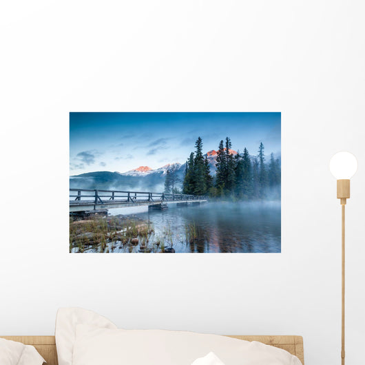 Canadian Landscape Misty Sunrise Wall Decal