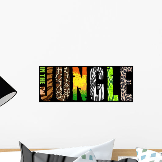 Jungle T-short Print Black Wall Decal
