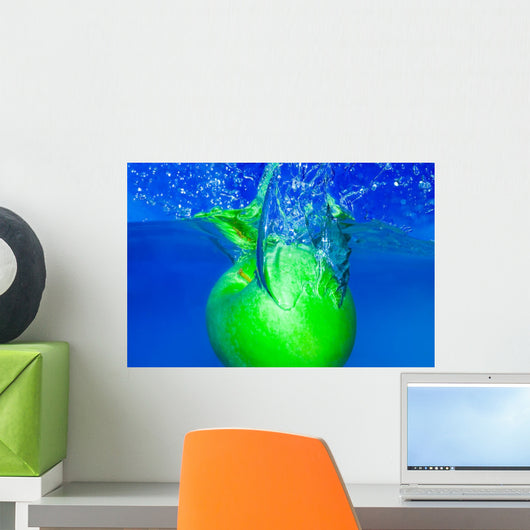 Splash-serie Green Apple Wall Decal