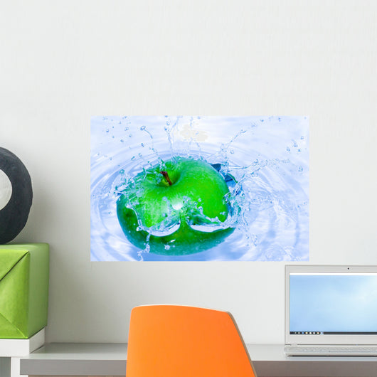 Splash-series Green Apple Wall Decal