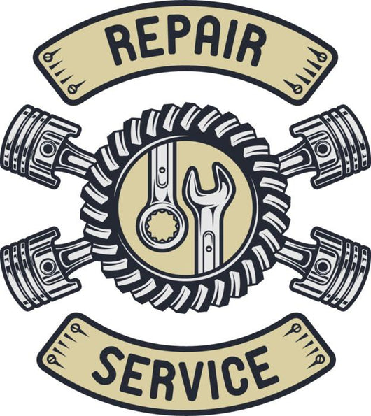 Repair Service Emblem Wall Decal