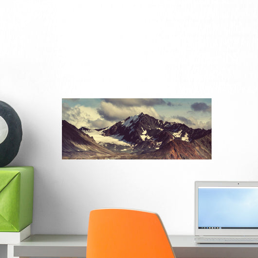 Alaskan Mountains Denali Highway Wall Decal Panoramic Wall Decal
