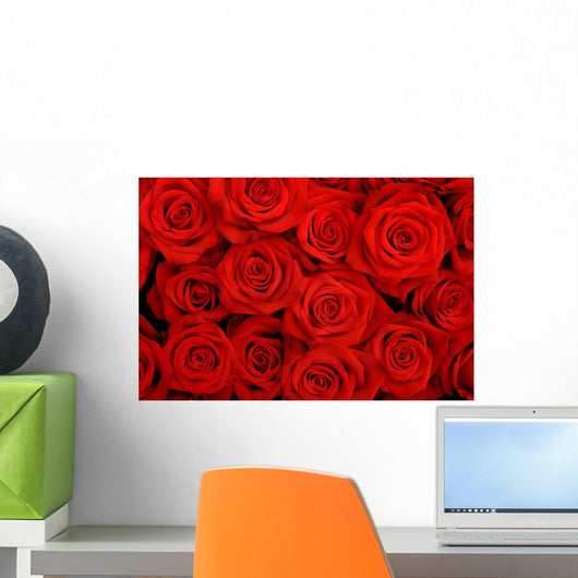 Big Bunch Red Roses Wall Decal
