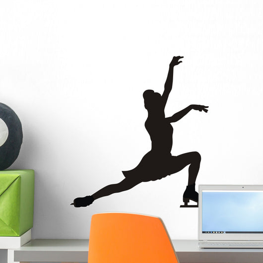 Figure Skater Silhouette Wall Decal