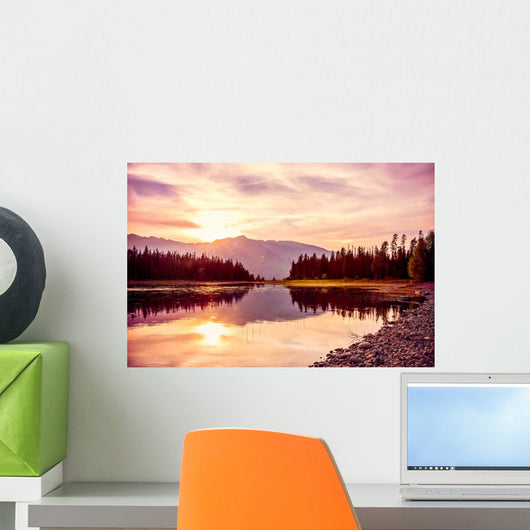 Mountain Sunset Wall Decal