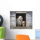 Sheep Barn Window Wall Decal