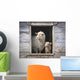 Sheep Barn Window Wall Decal