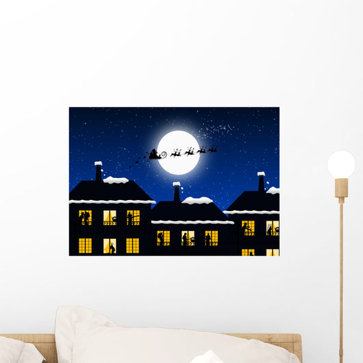 Santa Claus Christmas Night Wall Decal