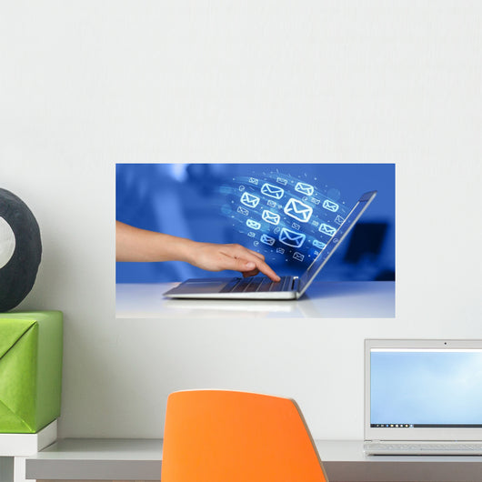Concept Sending E-mails Wall Decal