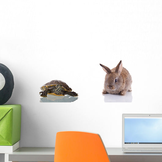 Cute Bunny and Turtle Wall Decal