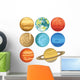 Cartoon Solar System Planets Wall Decal Sticker Set
