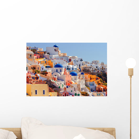 Oia Cityscape Santorini Wall Decal