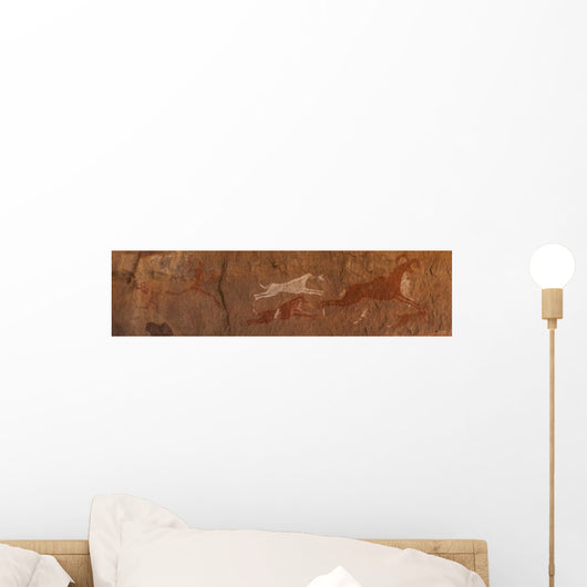 Petroglifi Preistorici Del Deserto Wall Decal Panoramic Wall Decal
