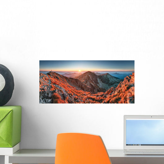 Carpathian Mountains Autumn Wall Decal Panoramic Wall Decal