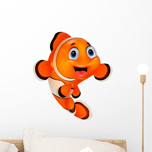 Cartoon Clown Fish Wall Decal