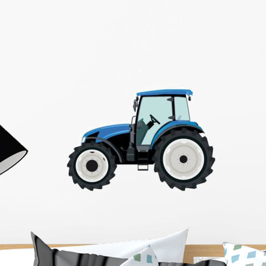 Blue Tractor Wall Decal
