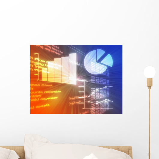 Illustration Spreadsheet Data Wall Decal