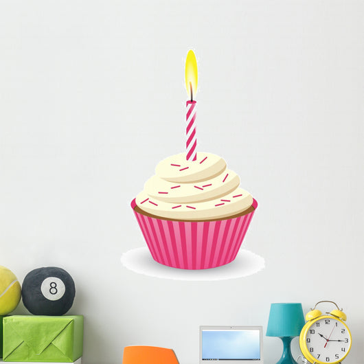 Birthday Cupcake with One Wall Decal