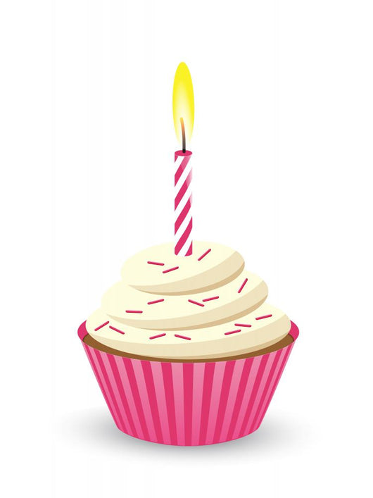 Birthday Cupcake with One Wall Decal