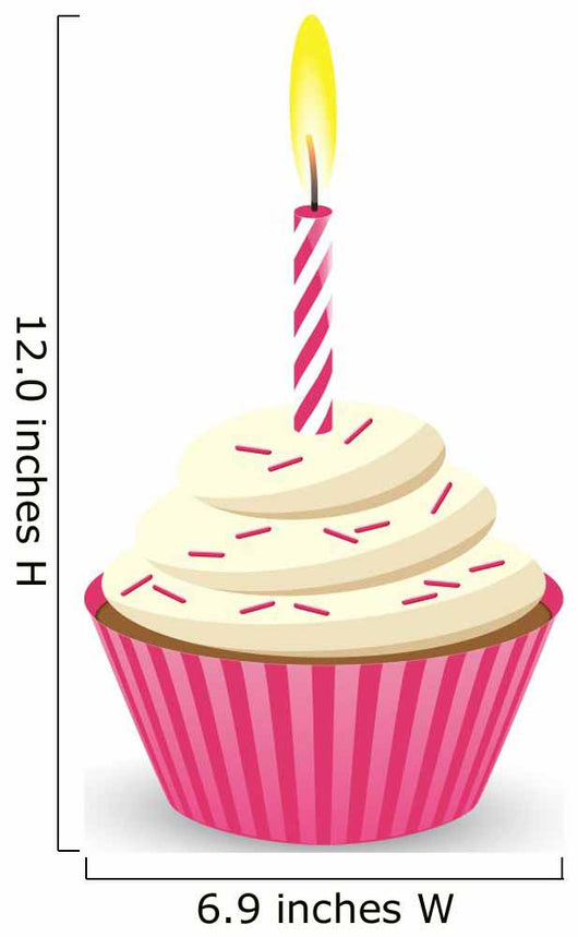 Birthday Cupcake with One Wall Decal
