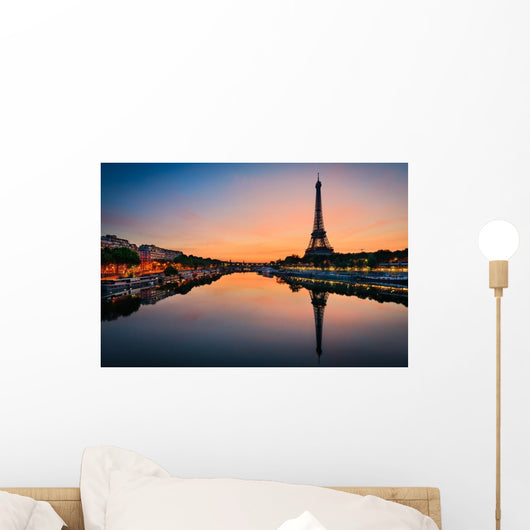 Sunrise Eiffel Tower Paris Wall Decal