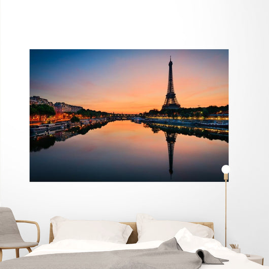 Sunrise Eiffel Tower Paris Wall Decal