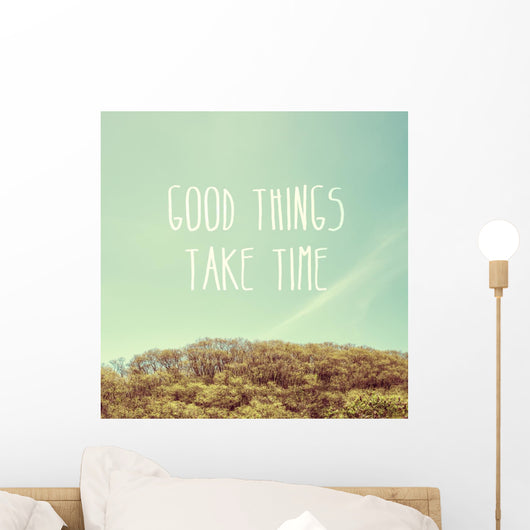 Inspiration Quote Good Things Wall Decal